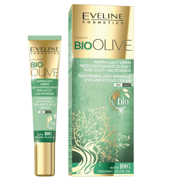 کرم ضد چروک دور چشم Bio Olive اولاین Eveline Eveline Bio Olive Tightening Anti Wrinkle Eye And Eyelid Cream - Image 1