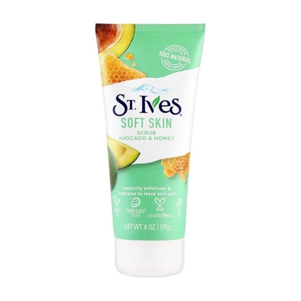 اسکراب نرم کننده آووکادو و عسل سینت ایوز(اصلی) ST.Ivez Soft Skin Scrub Avocado & Honey - Image 1