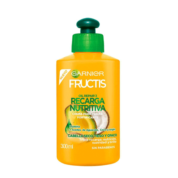 کرم موی پروتئین رسان و حالت دهنده گارنیر_گارنیه Garnier Crema para peinar Recarga Nutritiva Fructis 300ml - Image 1