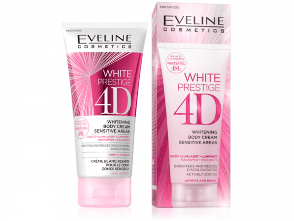 کرم روشن کننده بدن 4D اولاین 100 میلی لیتر Eveline White Prestige 4D Whitening Sensitive Areas Cream - 100ml - Image 1