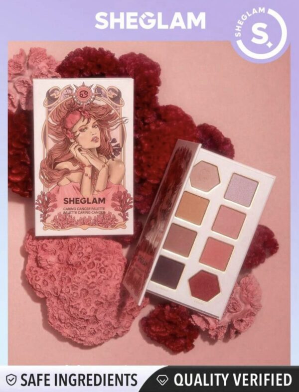 پالت سایه کرینگ کنسر  شیگلم sheglam caring cancer palette - Image 2