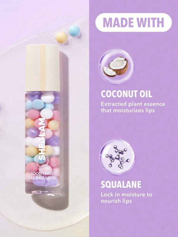 بالم لب کپسولی آبرسان شیگلمSHEGLAM Good Times Roll Ball Lip Oil-Life's a Party - Image 5