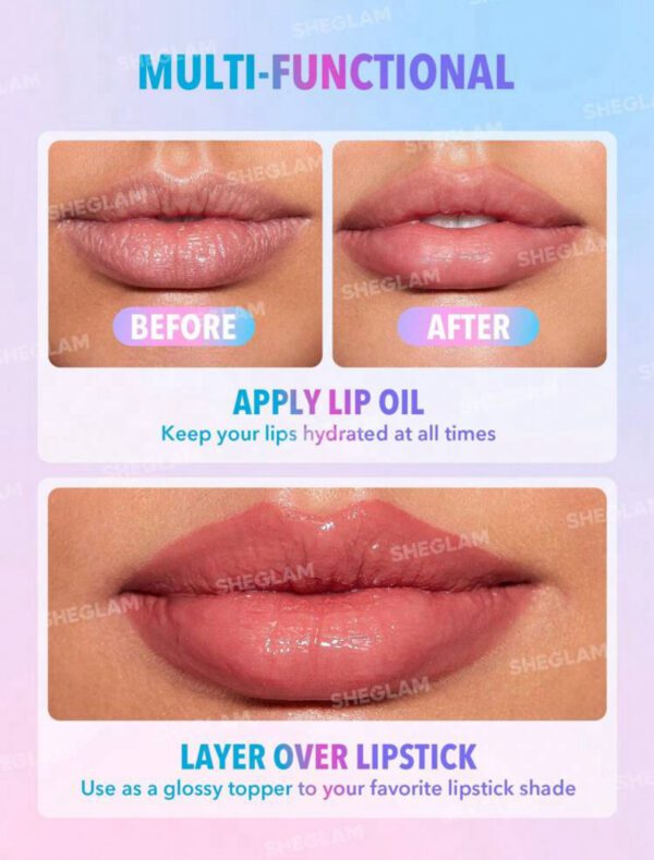 بالم لب کپسولی آبرسان شیگلمSHEGLAM Good Times Roll Ball Lip Oil-Life's a Party - Image 3