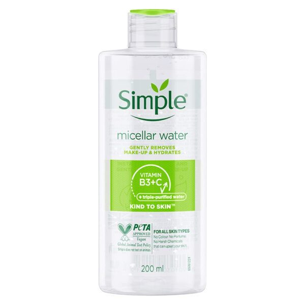 میسلار واتر آرایش صورت سیمپل مدل Gently Removes برند Simple - Image 1