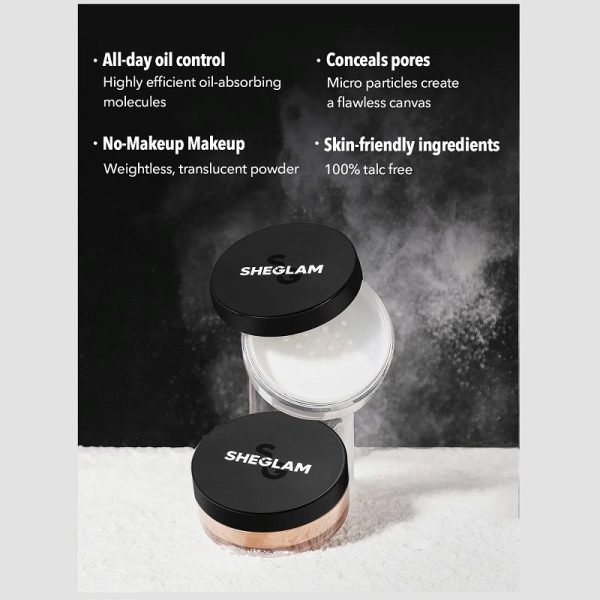 پودر فیکس (بیک) بی رنگ یک طبقه شیگلم | Sheglam Translucent Powder - Image 2