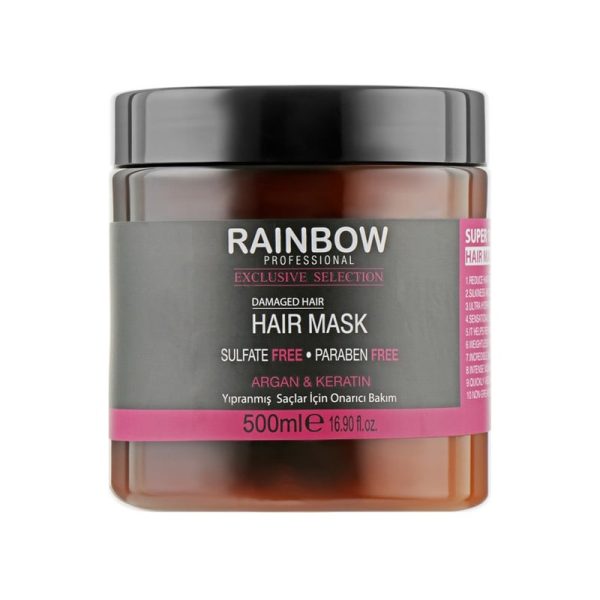 ماسک مو بدون سولفات رینبو قرمز حاوی آرگان و کراتین - RAINBOW - Image 1