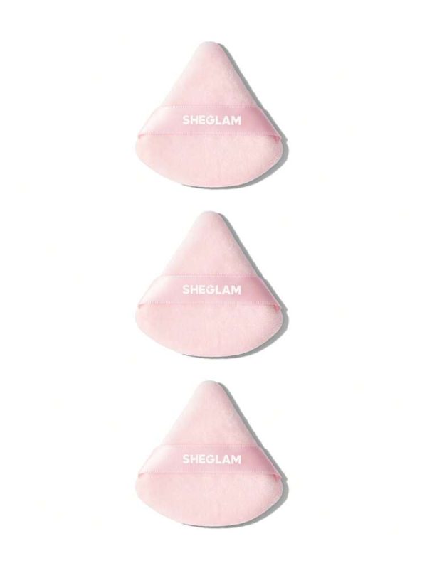 پک بلندر مثلثی سه عددی شیگلم SHEGLAM Powder Puff 1 Pcs Triangle Shaped Makeup Puff Soft Powder Puff Fan Puff Pink Beauty Makeup Tool Black Friday Sale Makeup Puff Sponge - Image 5