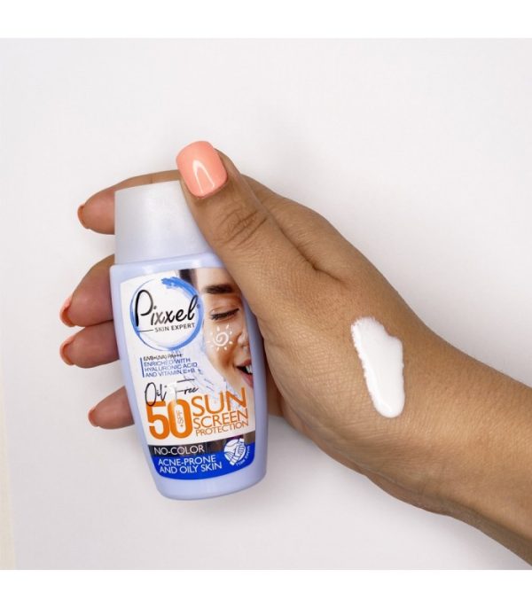کرم ضد آفتاب بی رنگ پیکسل SPF +50 مناسب پوست خشک تا نرمال و حساس - Image 2