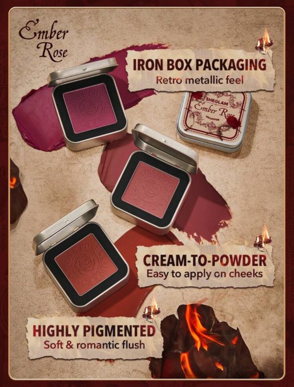 پالت رژگونه EMBER ROSE امبر رز شیگلم مدل EMBER ROSE ETERNAL FLAME CREAM BLUSH - Image 4