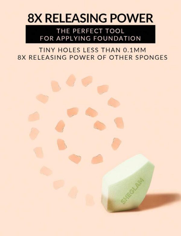 اسفنج چند وجهی MULTI-FACETED MAKEUP SPONGE-GREEN شیگلم SHEGLAM - Image 3