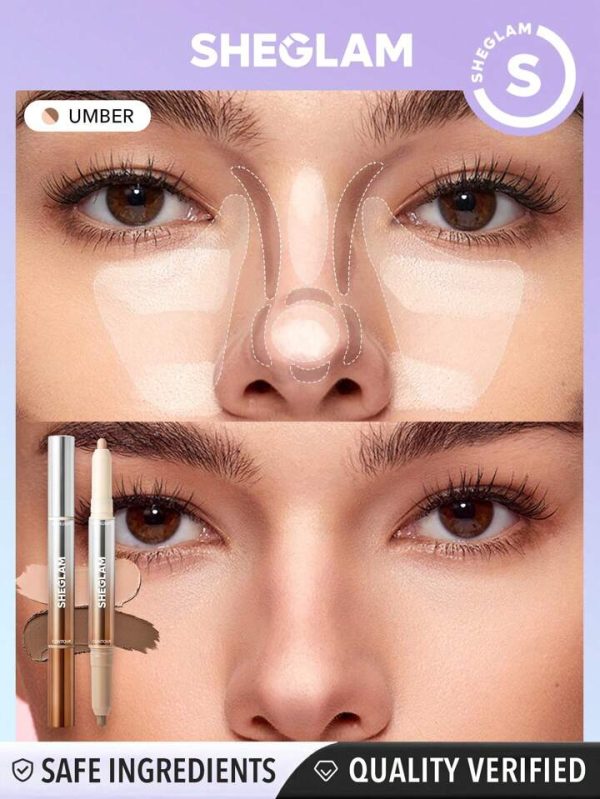 کانتور مدادی دو طرفه شیگلم sheglam fine line 2-in-1 - Image 5