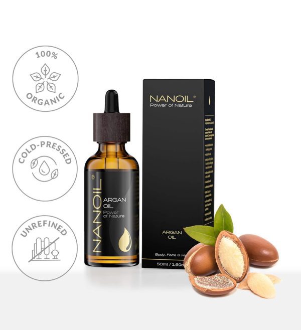 روغن آرگان مو،صورت و بدن نانویل 50 ml محصول انگلیس - Image 1