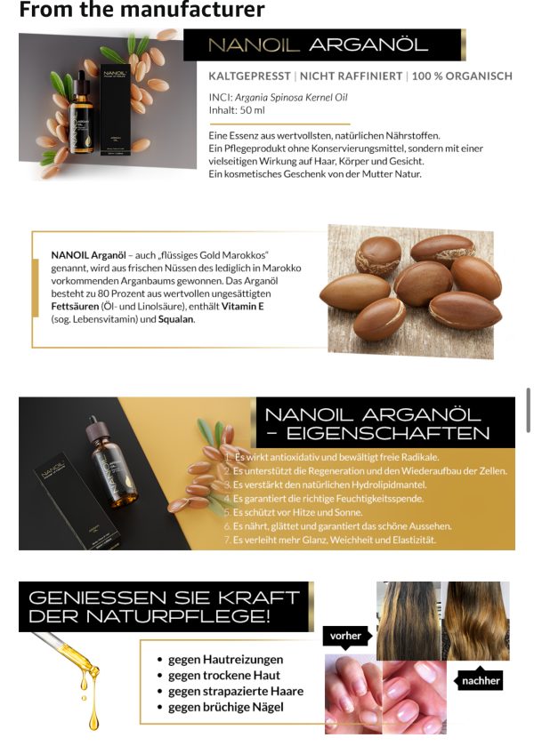 روغن آرگان مو،صورت و بدن نانویل 50 ml محصول انگلیس - Image 7