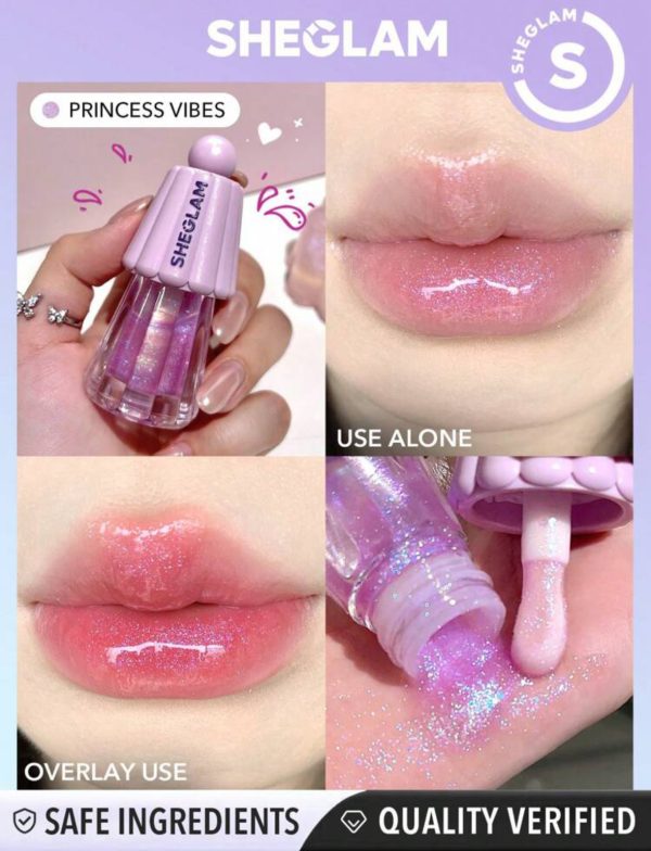 لیپ گلاس ژلی آبرسان شیگلم SHEGLAM Jelly Wow Hydrating Lip Oil-Pinkies Up - Image 1