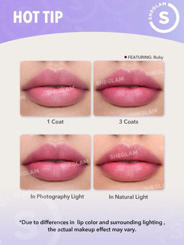 بالم لب پاستیلی شیگلم رنگ Ruby| Sheglam Mello Jello Lip Balm - Image 6