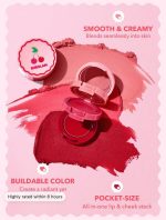 ست کرمی رژلب و رژگونه شیگلم SHEGLAM رنگ Very Cherry - Image 7