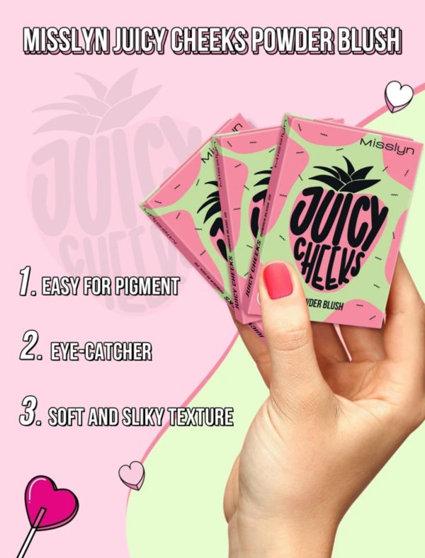 رژگونه پودری میسلین Misslyn Juicy Cheeks Powder Blush - Image 3