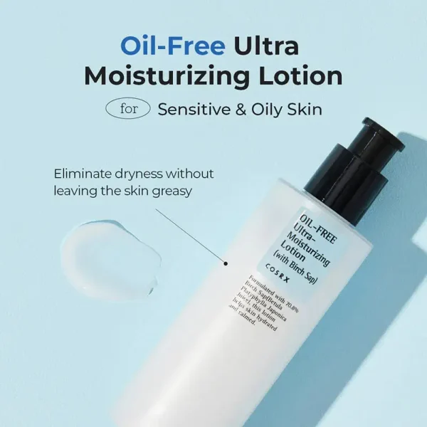 مرطوب کننده و آبرسان فاقد چربی کوزارکس Cosrx Oil-Free Ultra-Moisturizing Lotion - Image 2