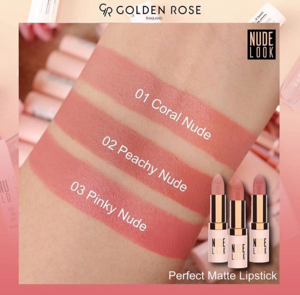 رژلب جامد nude look گلدن رز - Image 2