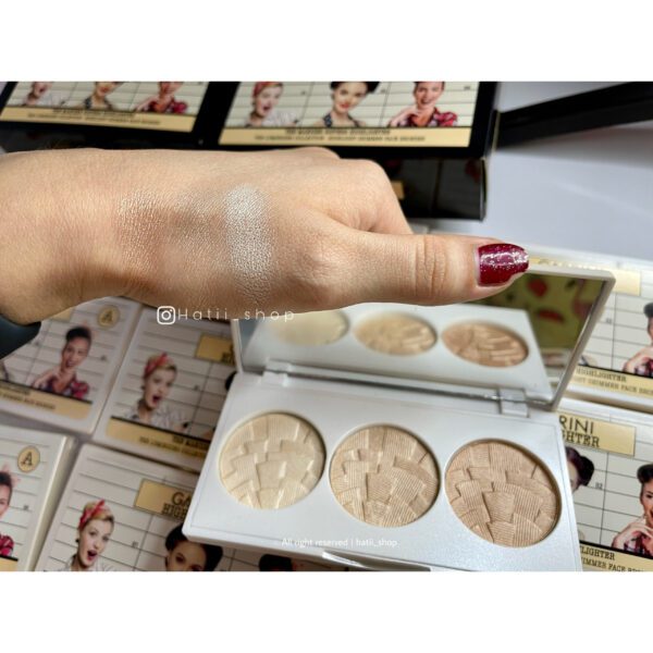 پالت هایلایتر سه عددی سری A گابرینیGabrini highlighter palette