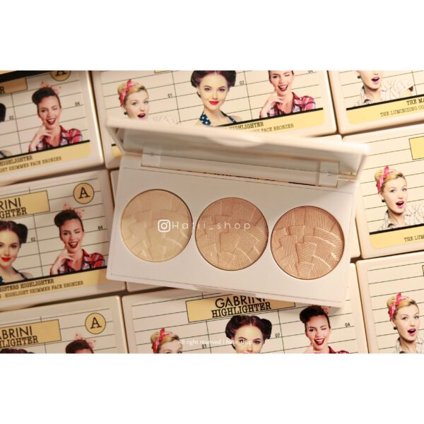 پالت هایلایتر سه عددی سری A گابرینیGabrini highlighter palette